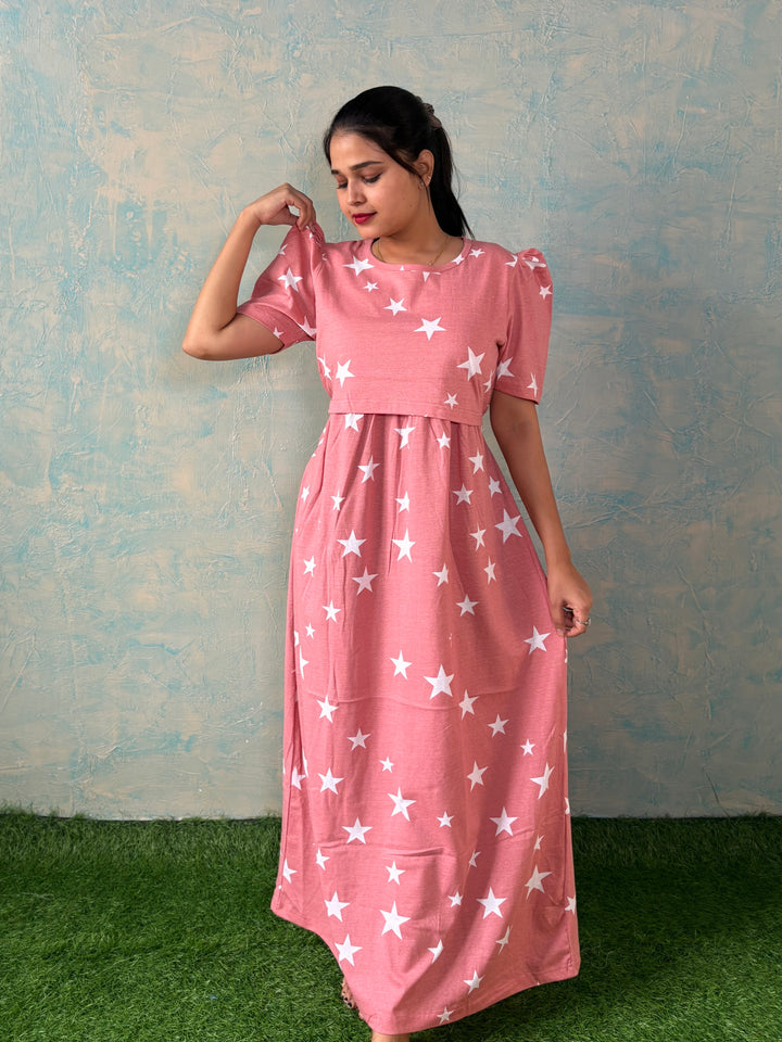 Sponge Star - Zipless Maternity and feeding wear - Full length- Translucent fabric - Indoor use only