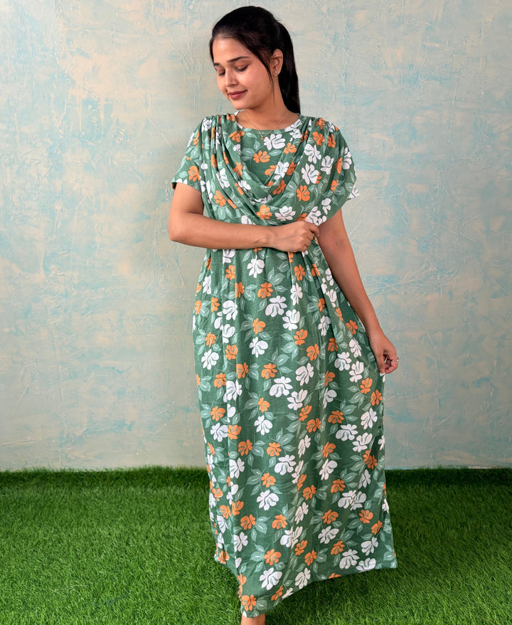 SHAWL design - SCENT - Zipless Maternity & feeding wear - Full length