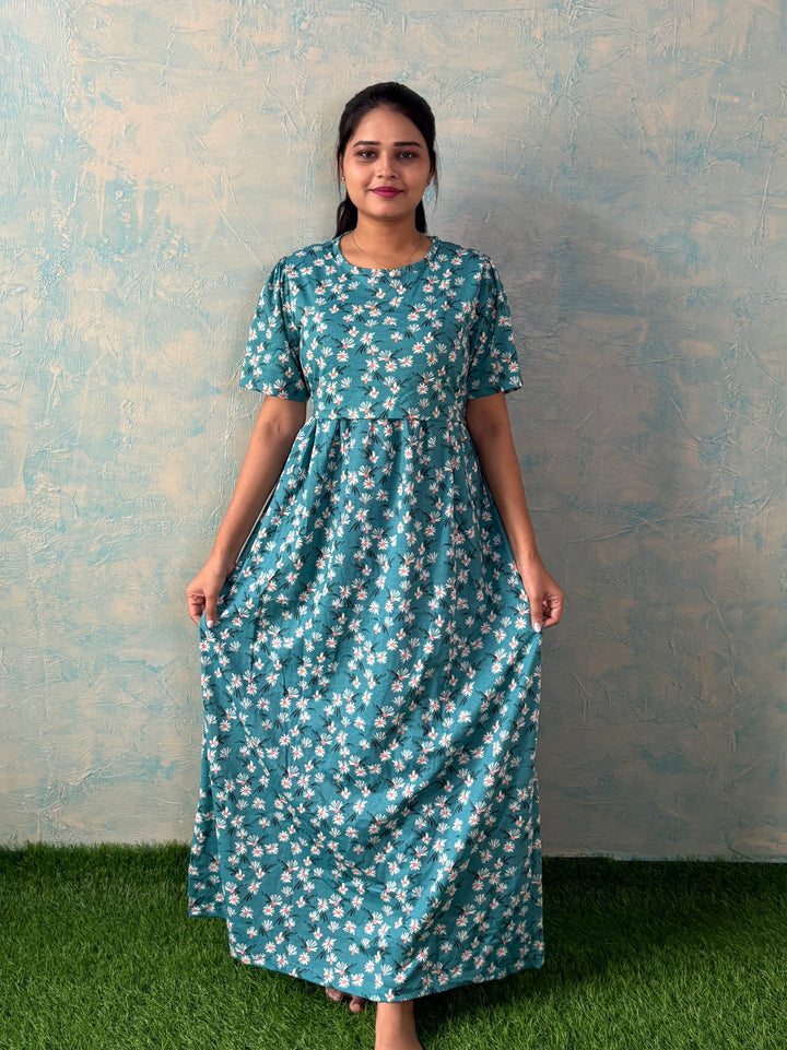 Dull Green - Zipless Maternity and feeding wear - Full length