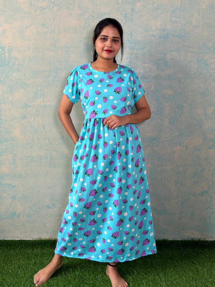 Purple Berry - Zipless Maternity and feeding wear - Midi length