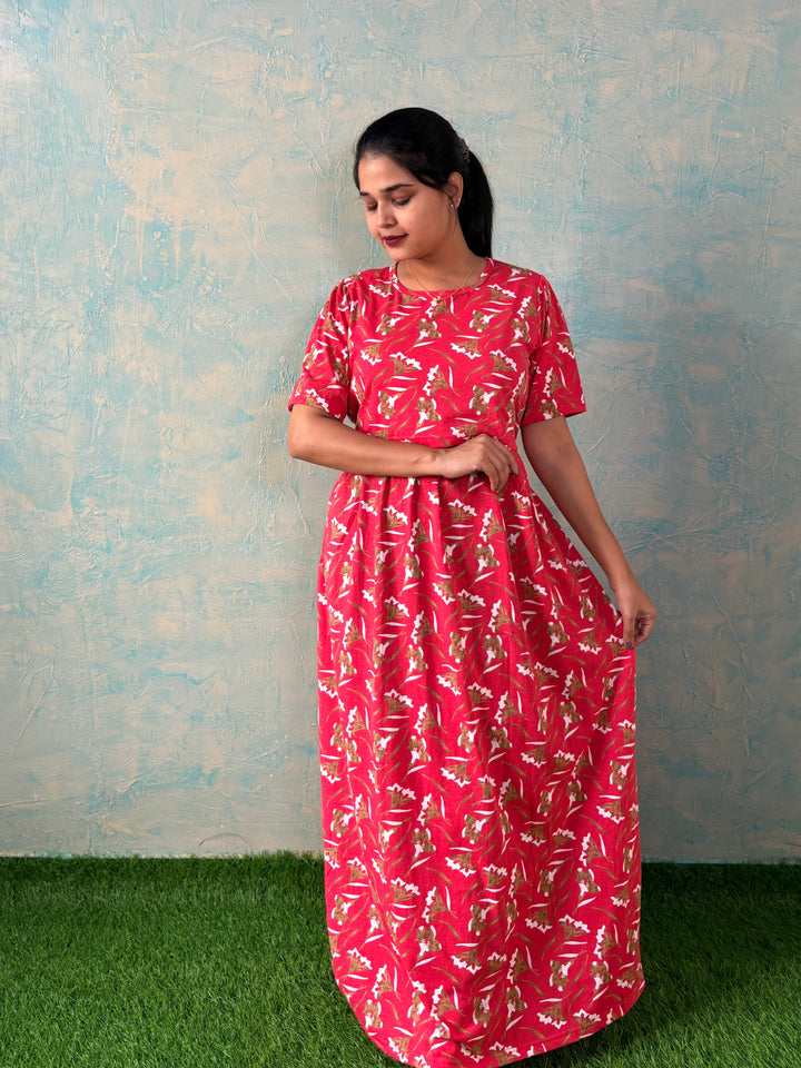 Red Lily - Zipless Maternity and feeding wear - Full length