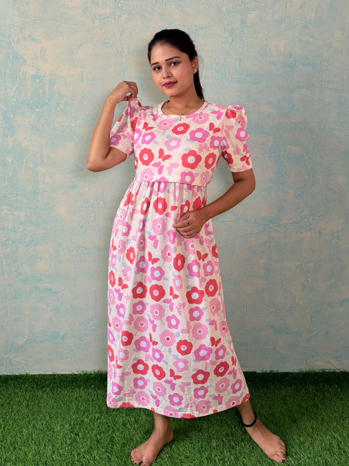Lollypop - Zipless Maternity and feeding wear - Midi length - Translucent fabric - Indoor use only