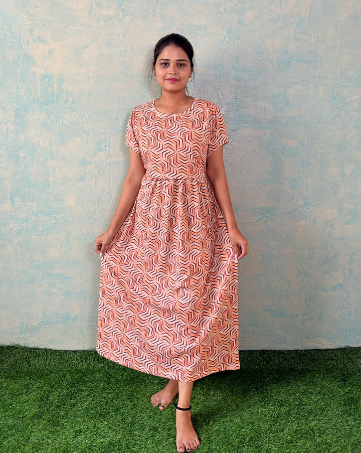 Almond - Zipless Maternity and feeding wear - Midi length