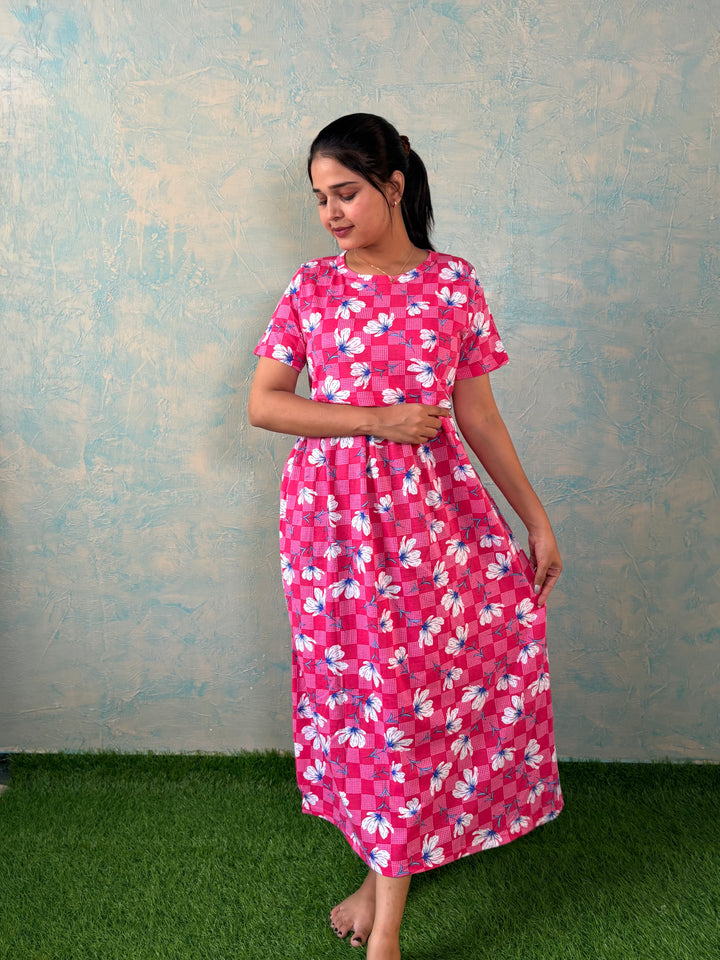 Checker - Zipless Maternity and feeding wear - Midi length