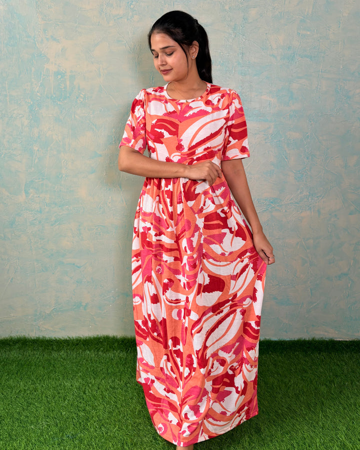 Pooja - Zipless Maternity and feeding wear - Full length