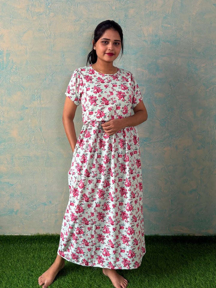 Rose Garden - Zipless Maternity and feeding wear - Midi length