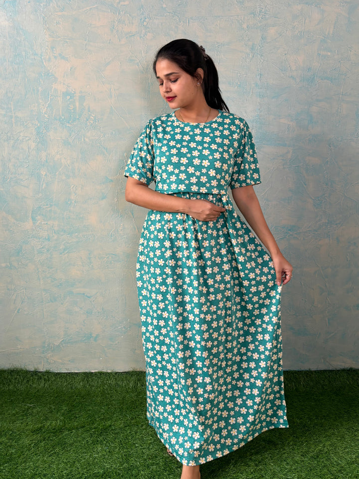Seafoam Green - Zipless Maternity and feeding wear - Full length