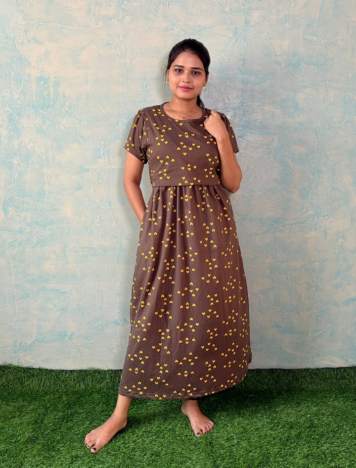 Mocha - Zipless Maternity and feeding wear - Midi length