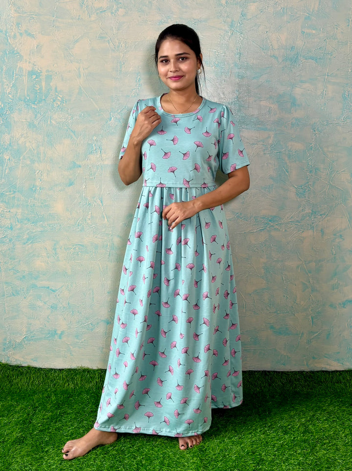 Teal - Zipless Maternity and feeding wear - Full length