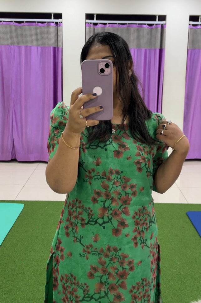 Green organza Kurti's