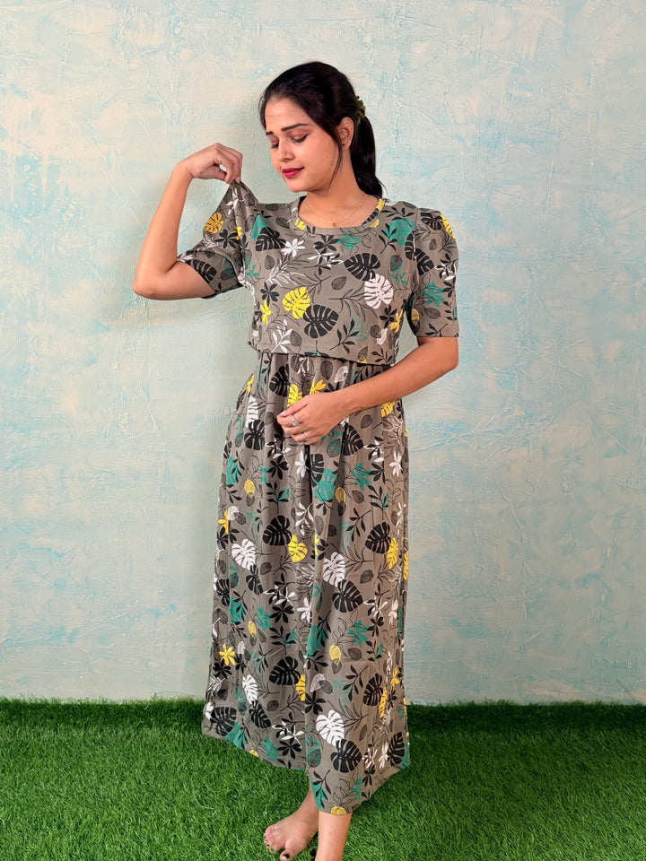 Lush Green - Zipless Maternity and feeding wear - Midi length