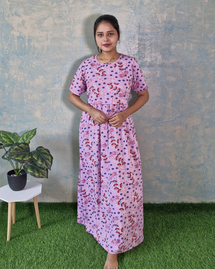 Lilac - Zipless Maternity and feeding wear - Full length