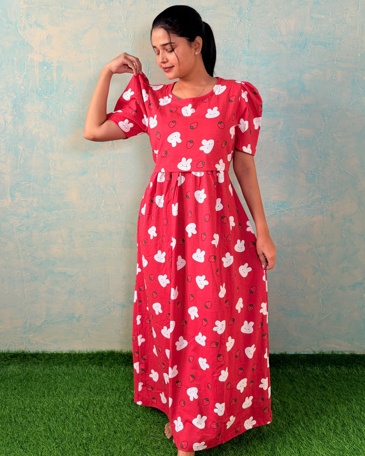 White Bunny - Zipless Maternity & feeding wear - Full length