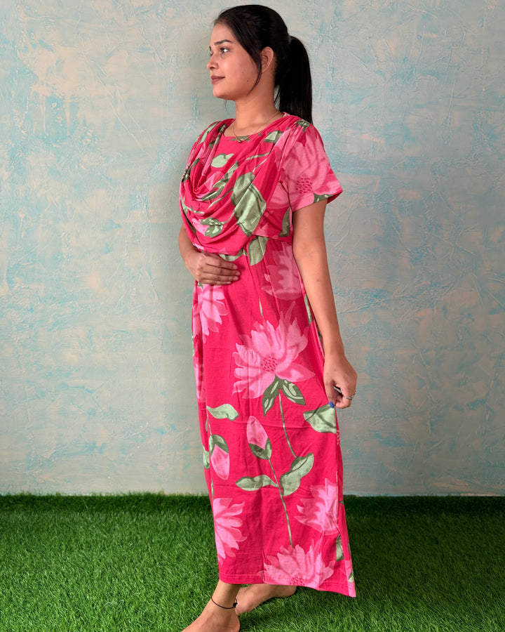 SHAWL design - KAMAL - Zipless Maternity & feeding wear - Midi length
