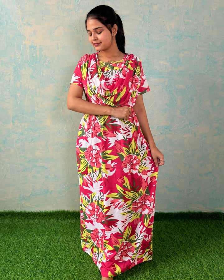 SHAWL design - JENNIFER - Zipless Maternity & feeding wear - Full length