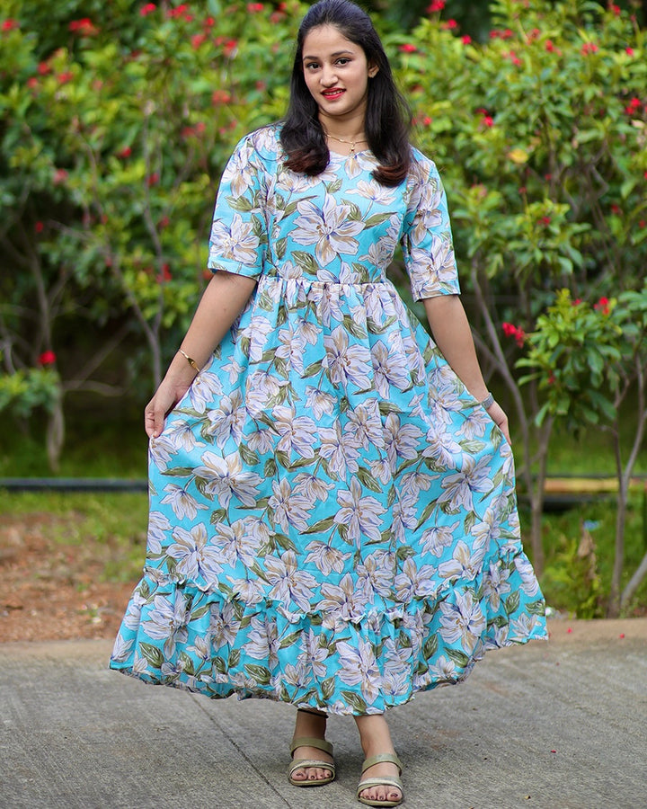 BLUE BARBIE - Maternity & feeding wear with side zips
