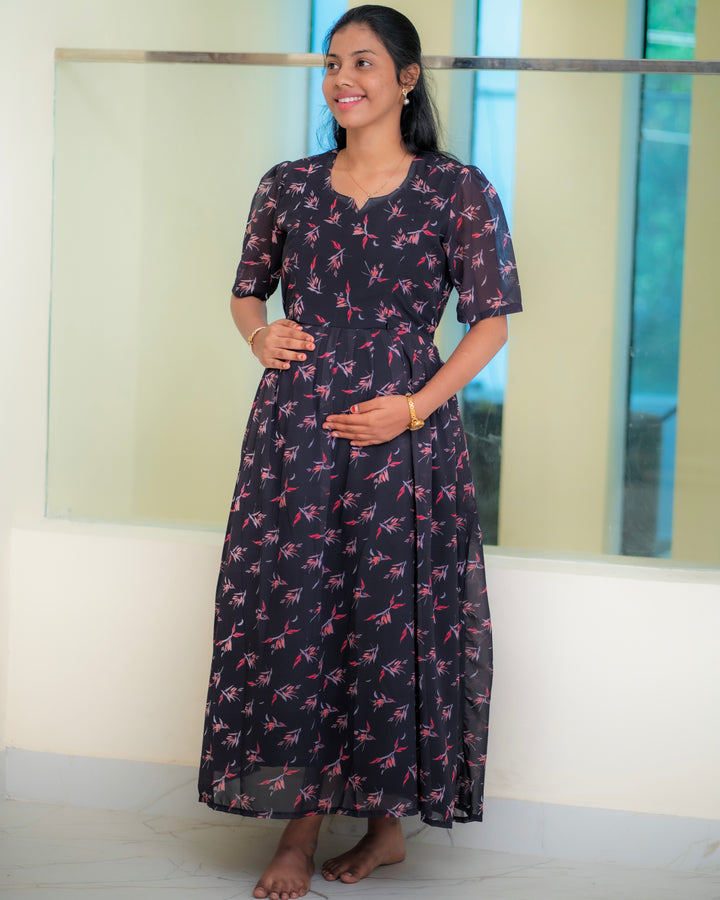 THULIR - Georgette Maternity & feeding wear with side zips