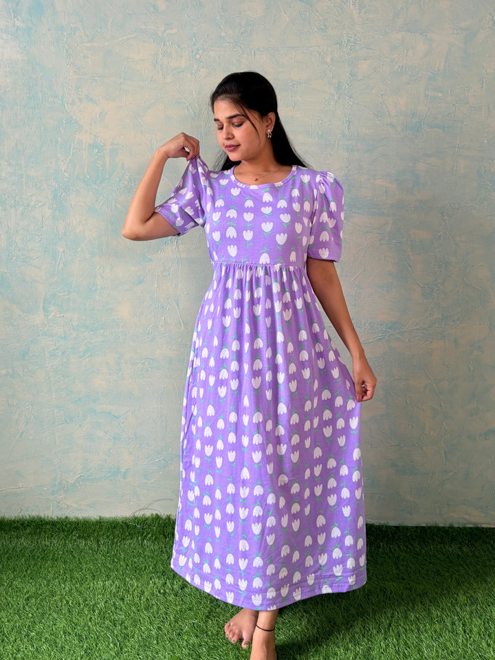 Mauve - Loungewear (Non Feeding) - Midi length