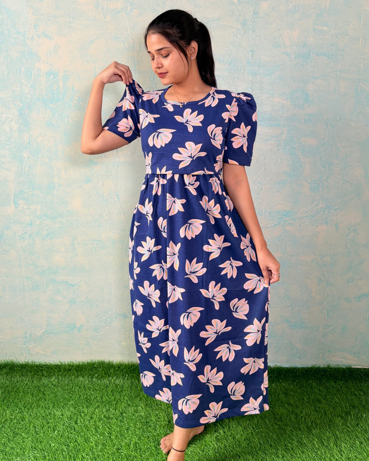 Blue Lagoon - Zipless Maternity & feeding wear - Midi length