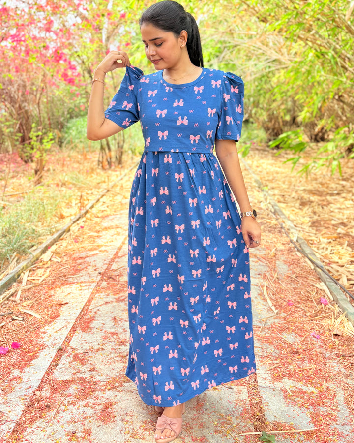 PINK RIBBON - Zipless Maternity & feeding wear - Full length