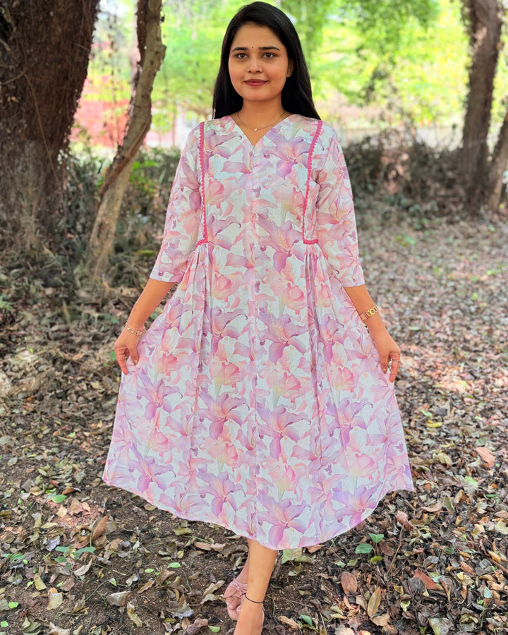SUKI - Maternity & feeding wear with centre zip - Translucent fabric