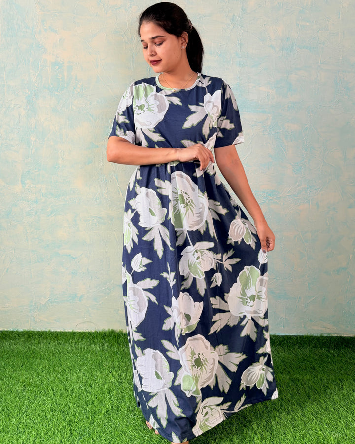 Big Flower - Zipless Maternity and feeding wear - Full length