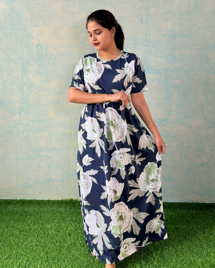 Big Flower - Zipless Maternity and feeding wear - Full length