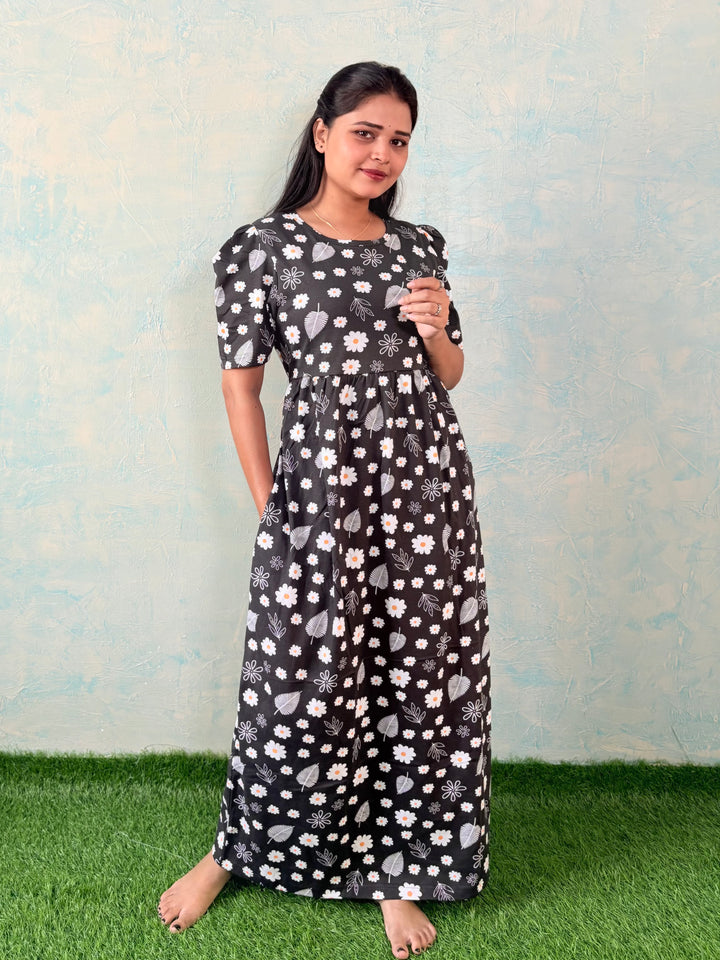 Charcoal Black - Loungewear (Non Feeding) - Full length