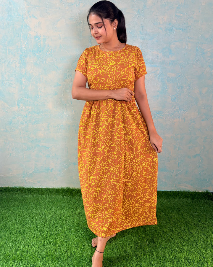 GOLDEN GLORY - Zipless Maternity & feeding wear - Midi length