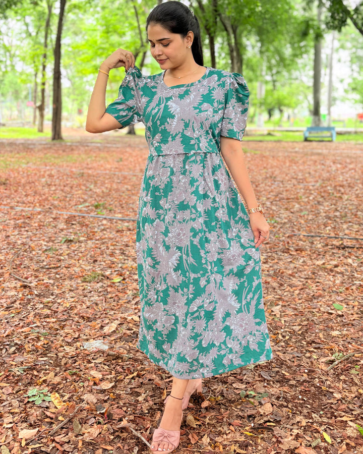 GRAYSCALE - Zipless Maternity & feeding wear - Midi length