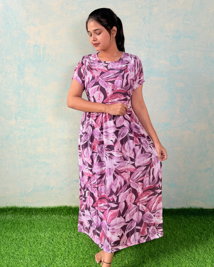 Brinjal - Zipless Maternity & feeding wear - Midi length