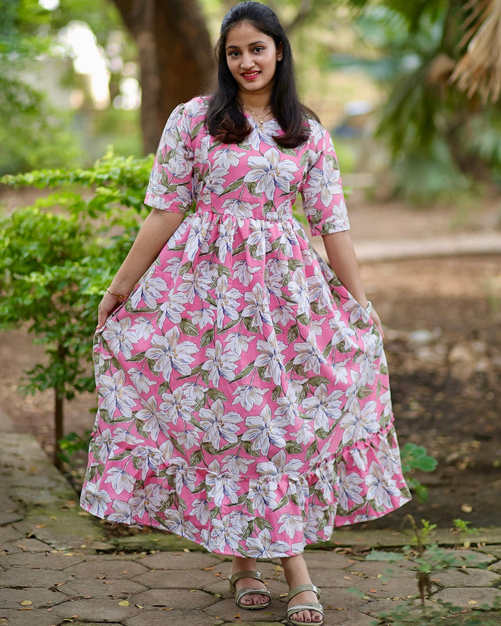 PINK BARBIE - Maternity & feeding wear with side zips