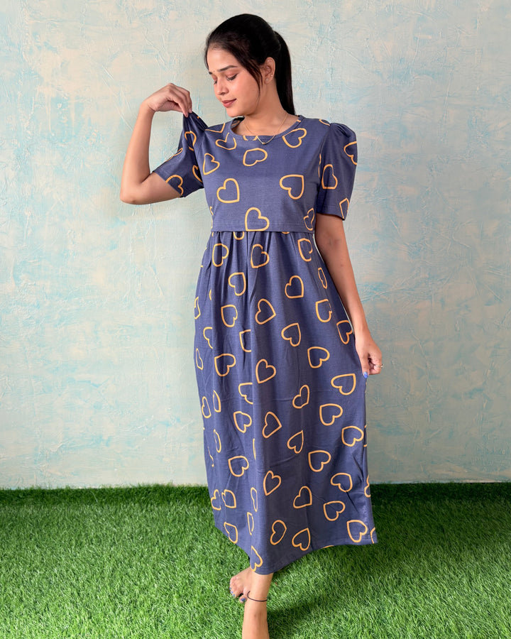 Yellow Heart - Zipless Maternity & feeding wear - Midi length