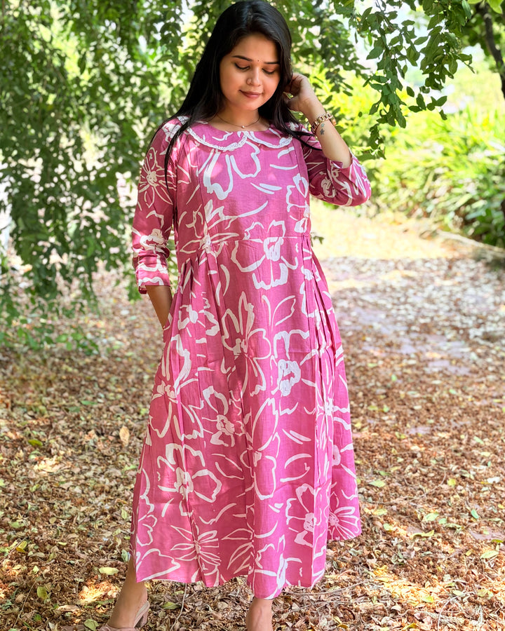 PETER PAN - Maternity & feeding wear with side zips with collar - Translucent fabric
