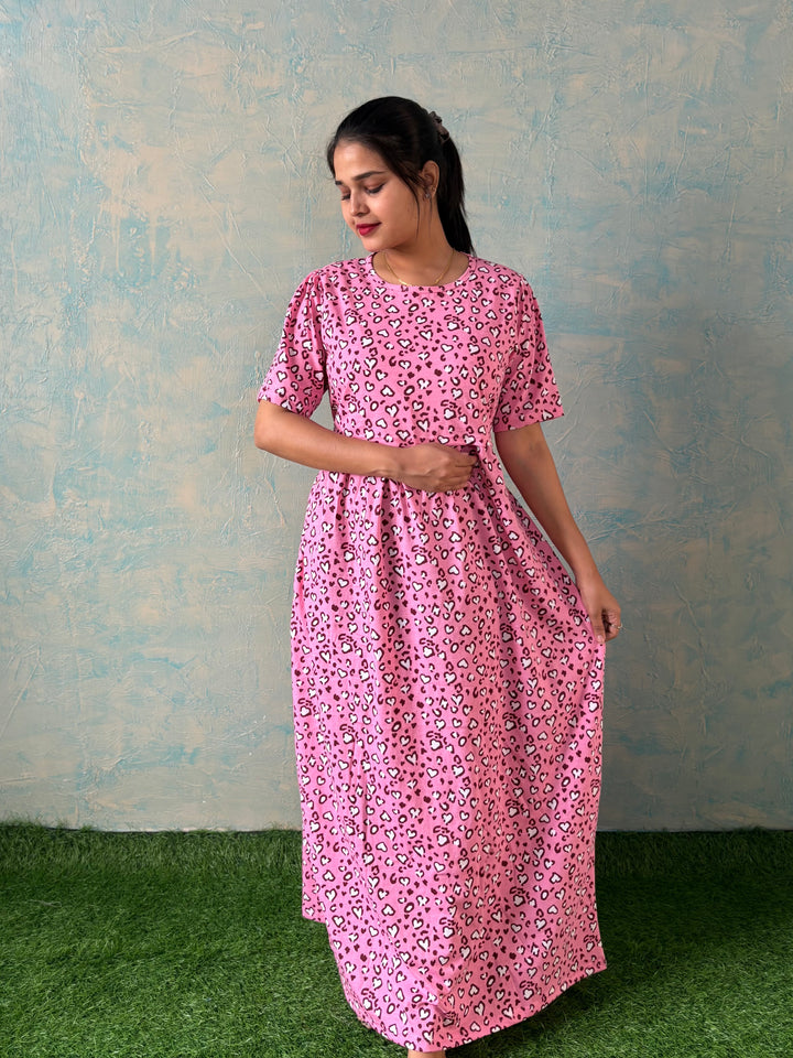 Choco Cream - Zipless Maternity and feeding wear - Full length