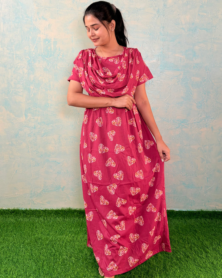 SHAWL design - DAILAMO - Zipless Maternity & feeding wear - Full length