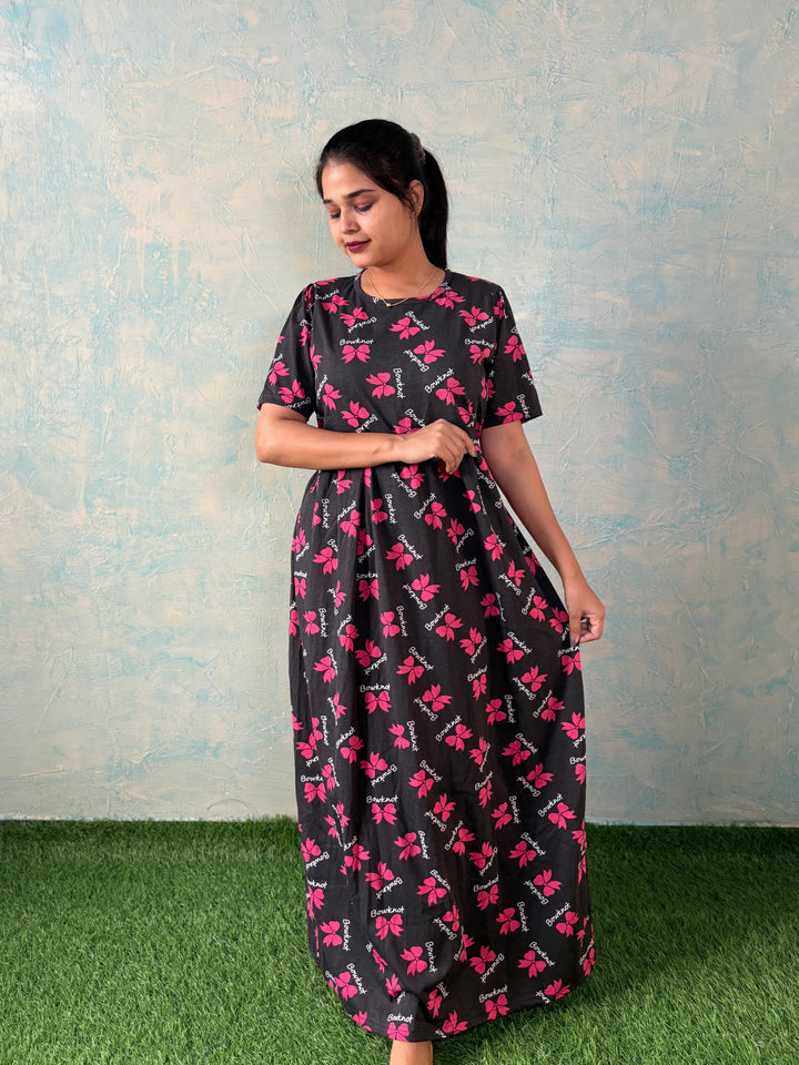 Bowknot - Zipless Maternity and feeding wear - Full length