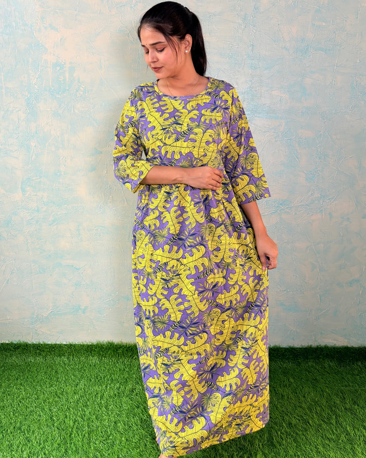 CINTHOL - 3/4th sleeve - Zipless Maternity & feeding wear - Full length