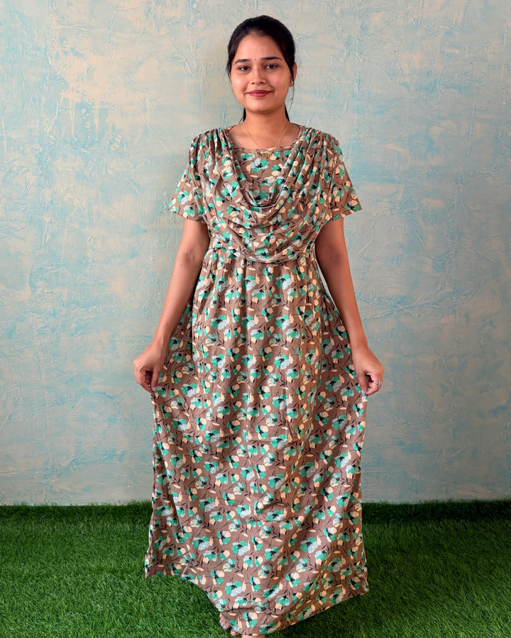 SHAWL design - BARK - Zipless Maternity & feeding wear - Full length