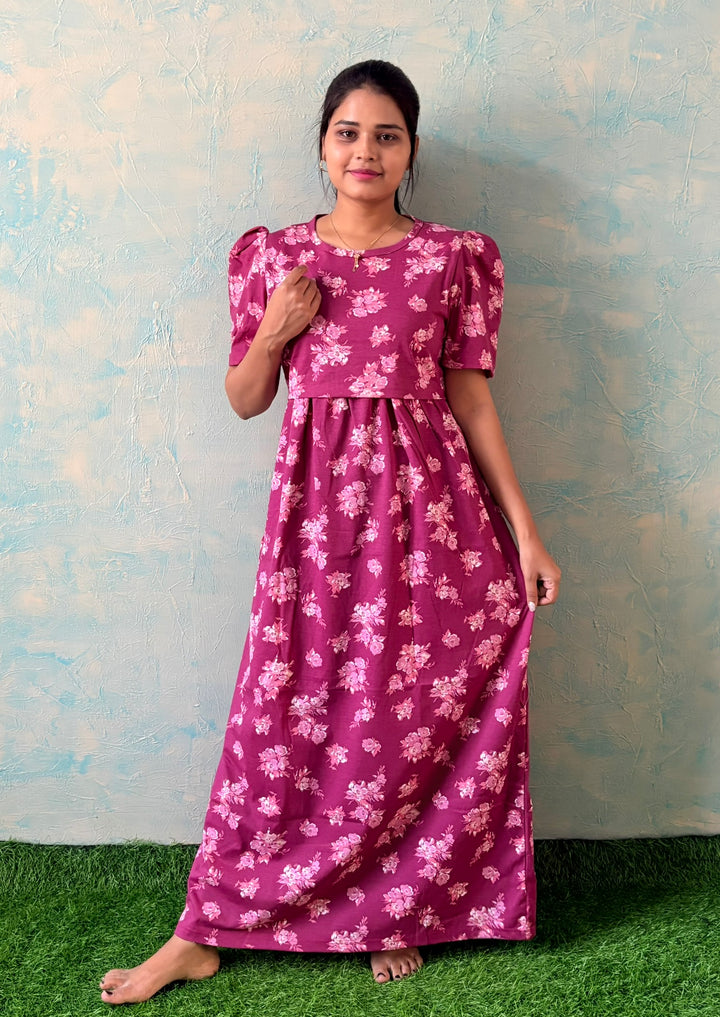 Dull Red - Zipless Maternity and feeding wear - Full length