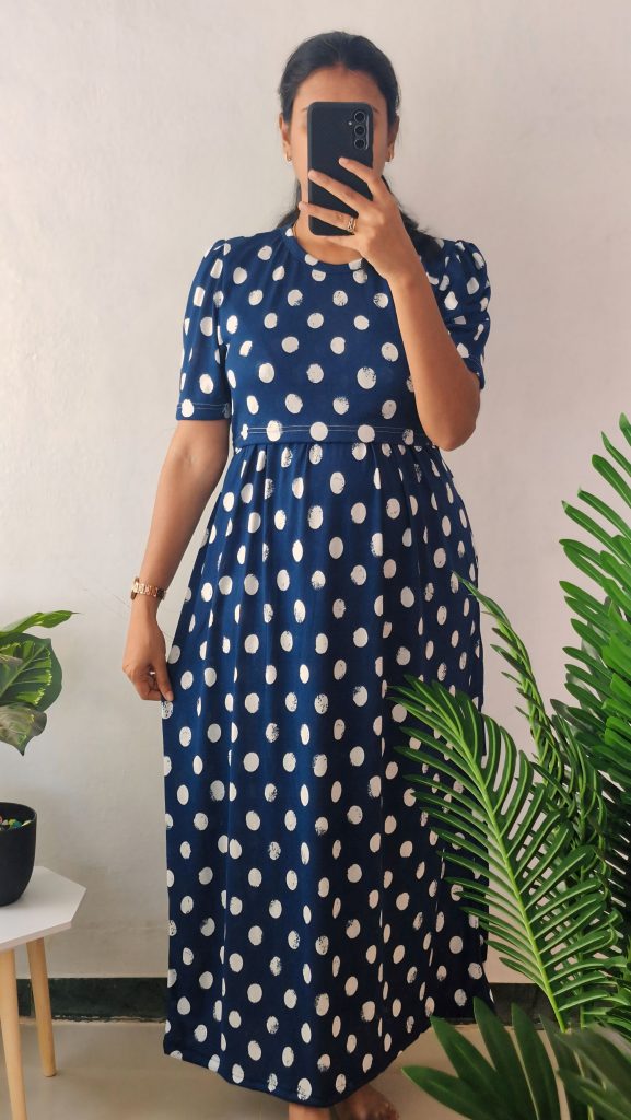 Blue dot Maternity and feeding wear full length