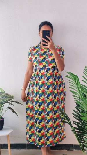 Multi colour Maternity and feeding wear midi length